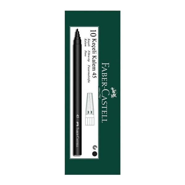 Faber Castell 10lu Siyah Keçeli Kalem